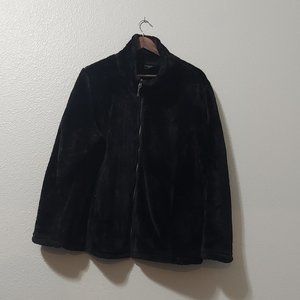 32Degrees Heat Black Luxe Fur Full-Zip